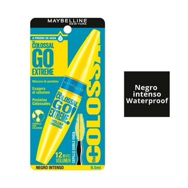 Máscara para pestañas test Maybelline Test Colossal Test negro a prueba de agua 9.5 ml test