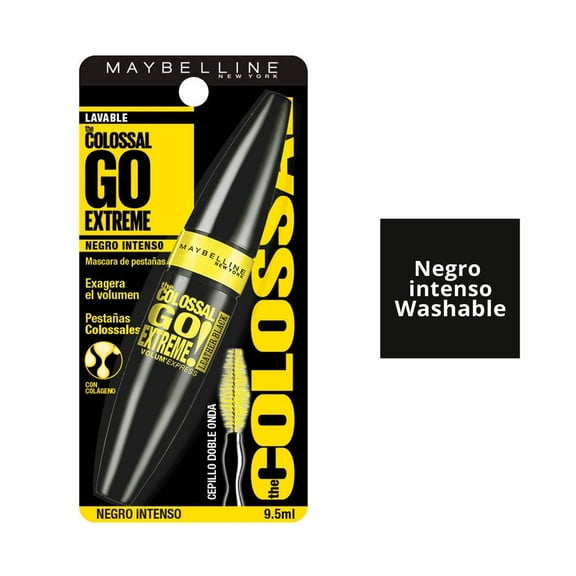 Máscara para pestañas Maybelline Colossal go extreme negro Intenso 9.5 ml