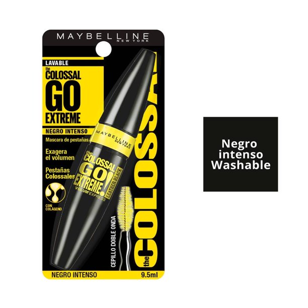 Máscara para pestañas Maybelline Colossal go extreme negro Intenso 9.5 ml