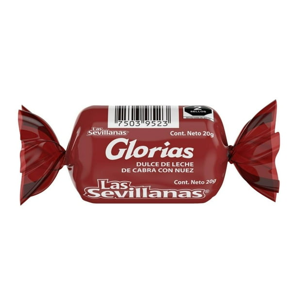 Glorias Las Sevillanas Glorias dulce de leche de cabra con nuez 20 g