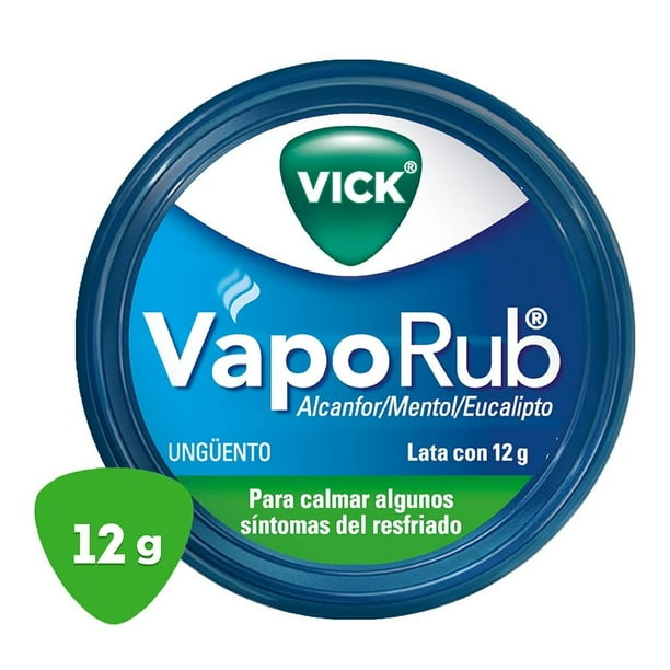 Ungüento Vick VapoRub alcanfor mentol eucalipto 12 g