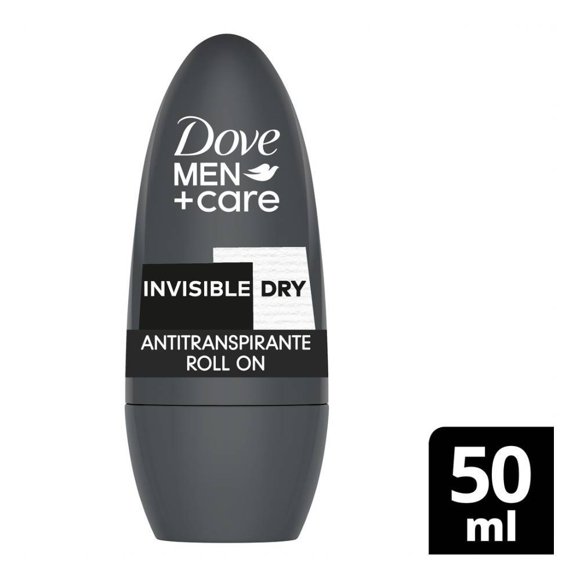 Antitranspirante Dove Men+Care invisible dry en roll on para caballero 50 ml