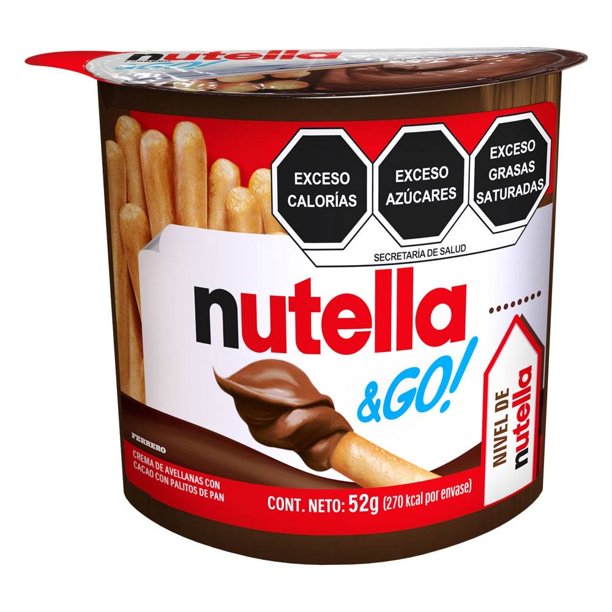 Crema de avellanas Nutella con palitos de pan 52 g