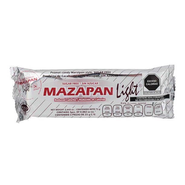 Mazapán Light Cerezo sin azúcar 3 pzas de 25 g c/u