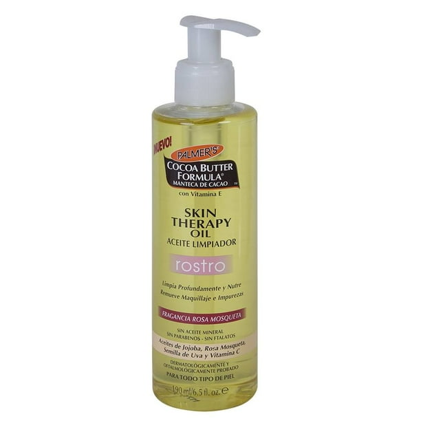 Aceite limpiador Palmer's Cocoa Butter Formula para rostro fragancia rosa mosqueta 190 ml