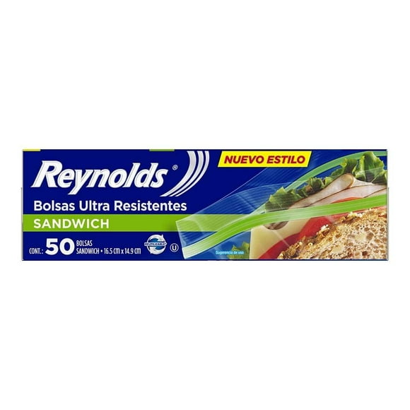 Bolsas resellables Reynolds para sándwich 50 pz