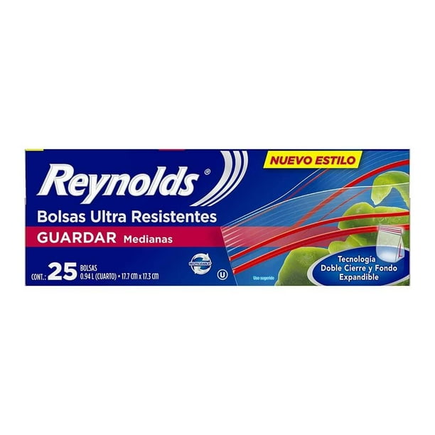 Bolsas resellables Reynolds medianas 25 pzas