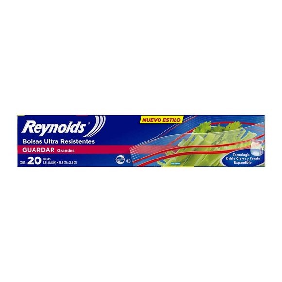 Bolsas resellables Reynolds grandes 20 pzas