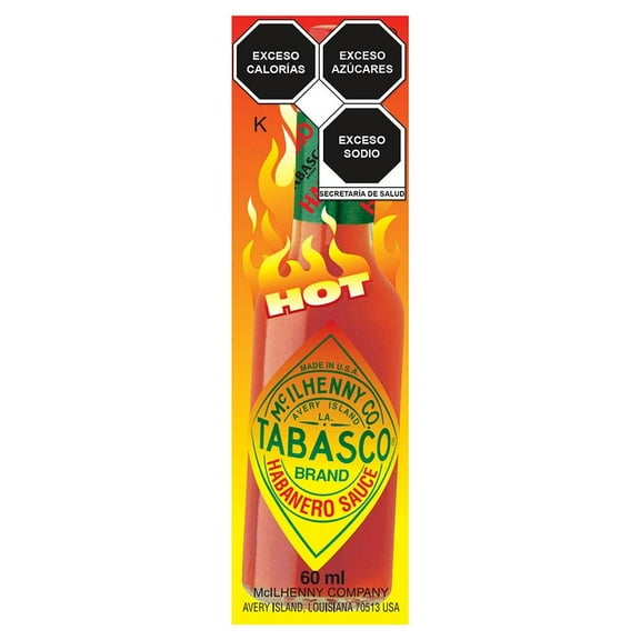 Salsa picante Tabasco sabor habanero 60 ml