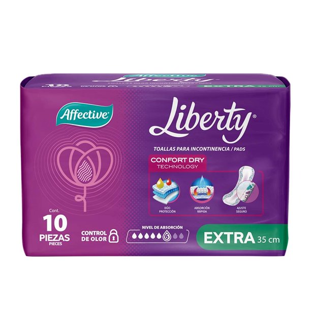 Toallas para incontinencia Affective Liberty extra 10 pzas