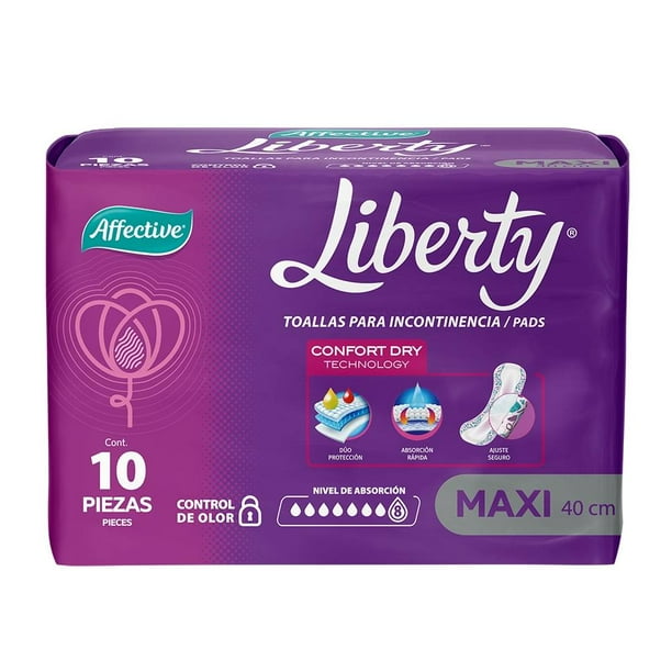 Toallas para incontinencia Affective Liberty maxi  10 pzas