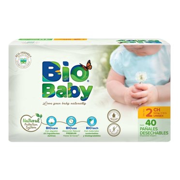 Pañales Bio Baby talla 2 chico unisex 40 piezas