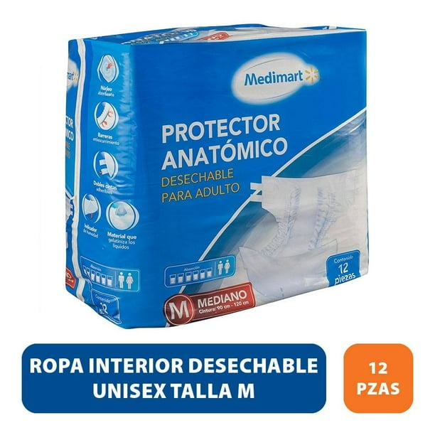 Ropa interior para incontinencia Medimart anatómico unisex mediano 12 pzas