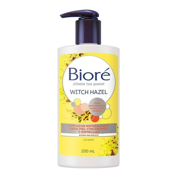 Limpiador refrescante Bioré witch hazel para piel con granos y espinillas 200 ml