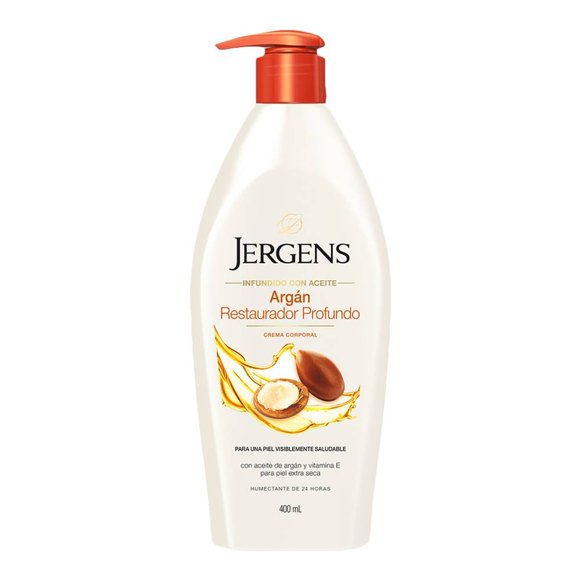 Crema corporal Jergens argán restaurador profundo 400 ml