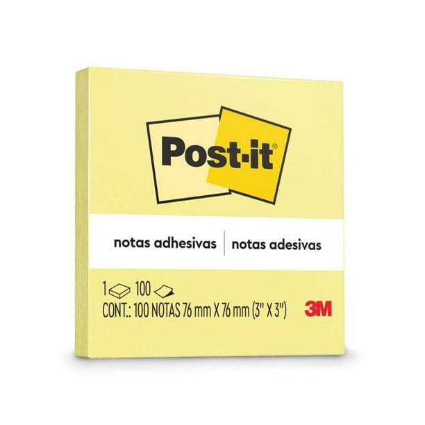 Notas adhesivas Post-it 3M con 100 hojas