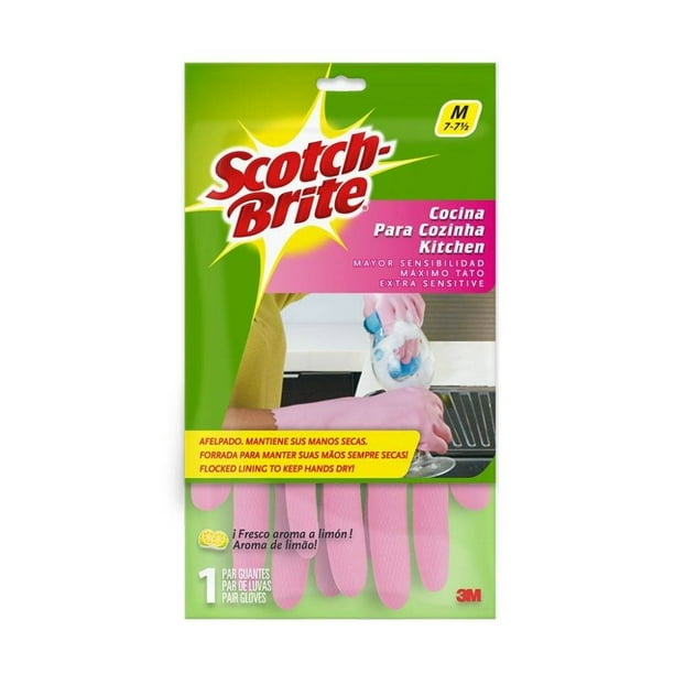 Guantes Afelpados 3M Scotch Brite para cocina mediano 1 par