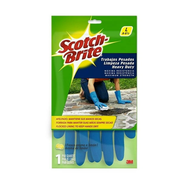 Guantes Scotch Brite 3M afelpados para trabajo pesado grande 1 par