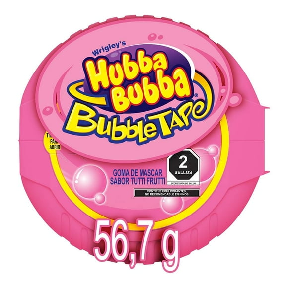 Goma de mascar Wrigley's Hubba Bubba sabor tutti frutti 56.7 g