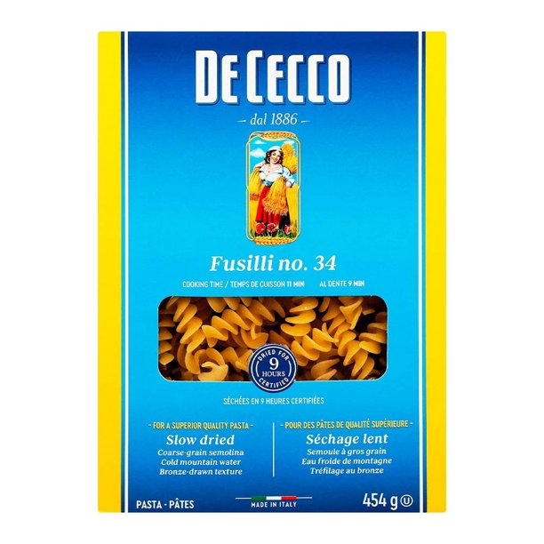 Fusilli De Cecco n° 34, 454 g