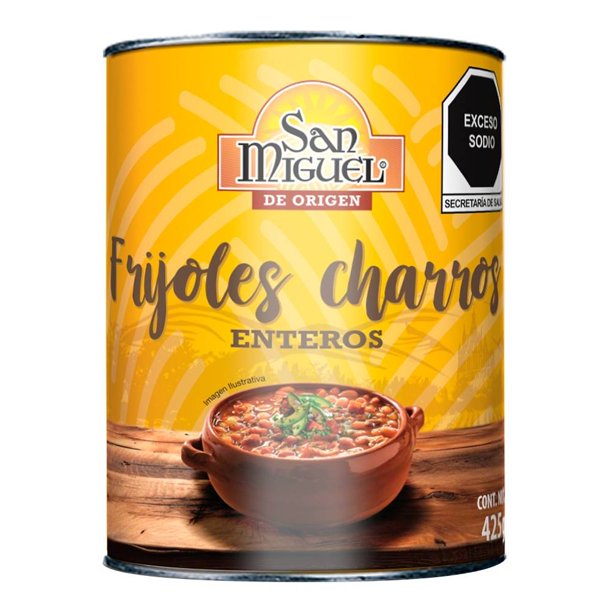 Frijoles charros San Miguel enteros 425 g