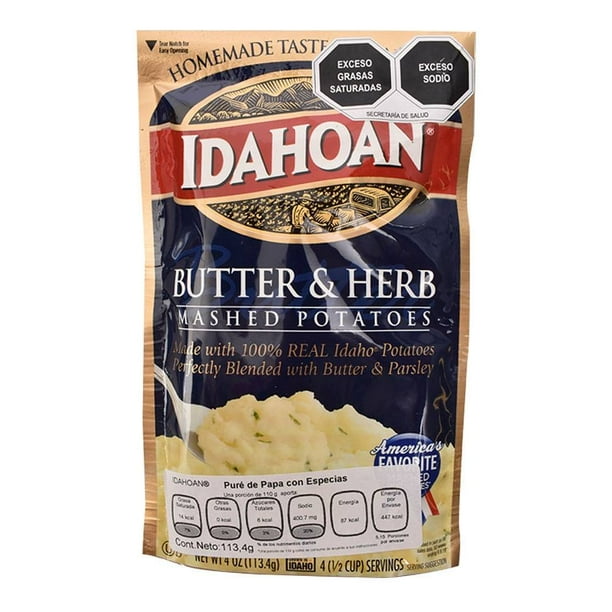 Puré de papa Idahoan Butter and Herb con especias 113.4 g