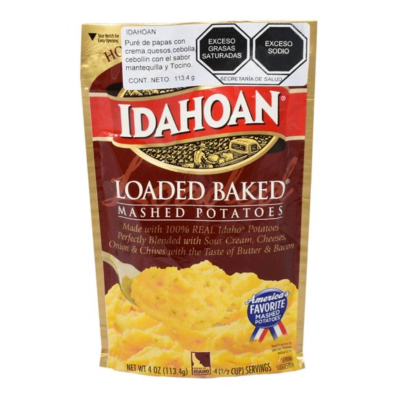 Puré de papa Idahoan Loaded Baked mantequilla y tocino 113.4 g