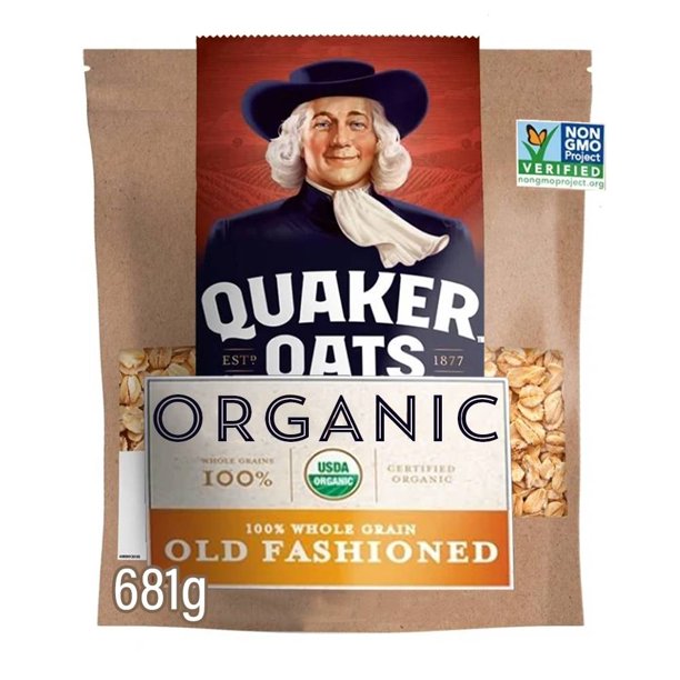 Hojuelas de avena Quaker Oats orgánica 681 g