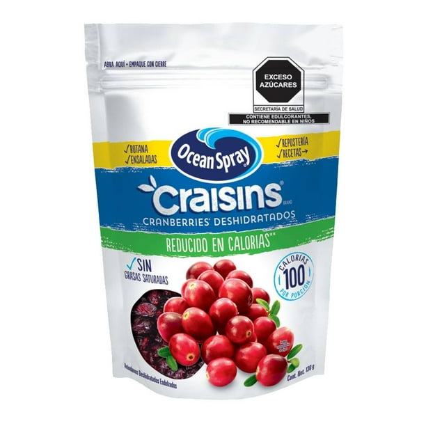 Arándanos deshidratados Ocean Spray Craisins reducidos calorías 130 g