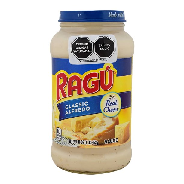 Salsa para pasta Ragú de queso tipo alfredo 453 g