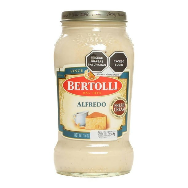 Salsa Alfredo Bertolli con queso parmesano añejado 425 g