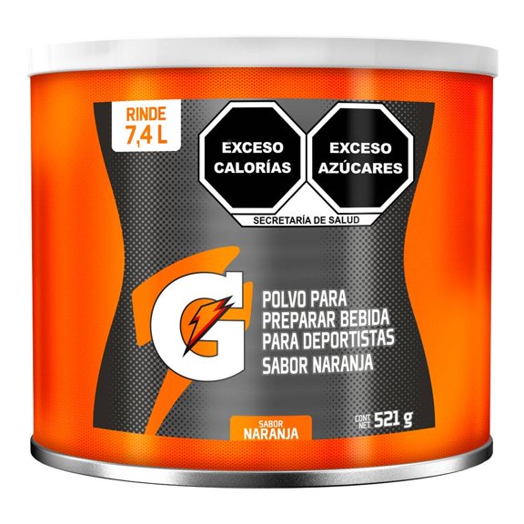 Polvo para preparar bebida Gatorade Perform 02 sabor naranja 521 g