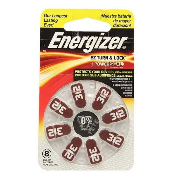 Pilas de zinc aire Energizer EZ Turn & Lock A 312