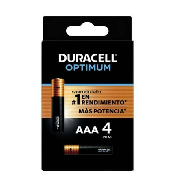 Pilas Alcalinas Duracell Optimum AAA 4 pzas