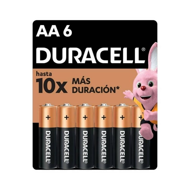 Pilas Alcalinas Duracell AA 6 pzas