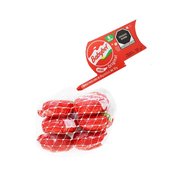 Queso madurado Babybel mini original 6 pzas de 20 g c/u