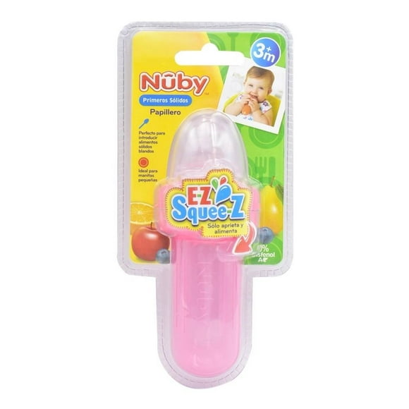 Papillero Nuby Ez Squee-Z rosa