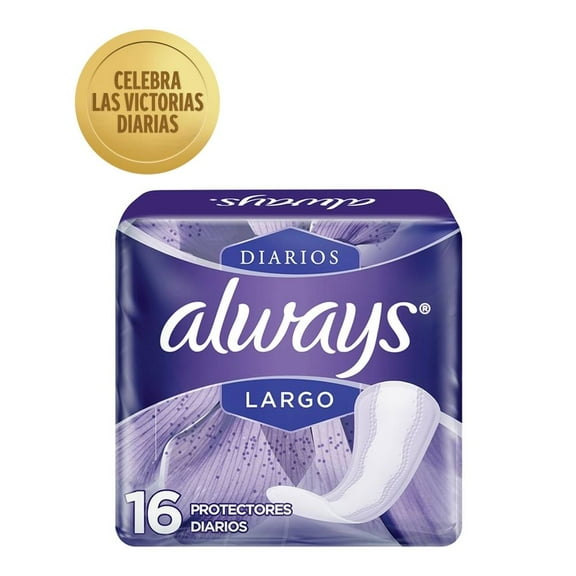 Protectores diarios Always largo 16 pzas