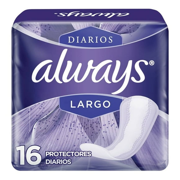 Protectores diarios Always largo 16 pzas