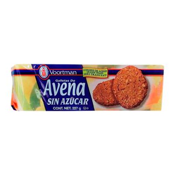 Galletas Voortman de avena sin azúcar 227 g