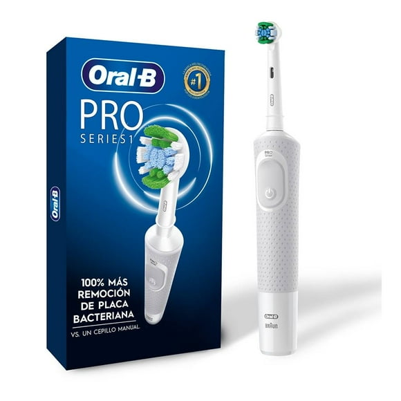 Cepillo de dientes eléctrico Oral-B Pro Series 1 cabezal redondo, mango ergonómico, blanco 1 pza