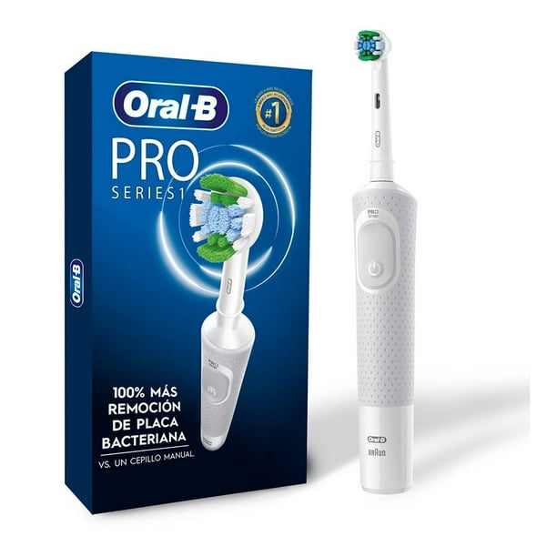 Cepillo de dientes eléctrico Oral-B Pro Series 1 cabezal redondo, mango ergonómico, blanco 1 pza