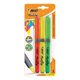 thumbnail image 1 of Marcatextos Bic Brite Liner Grip fluorescentes 3 pzas, 1 of 4