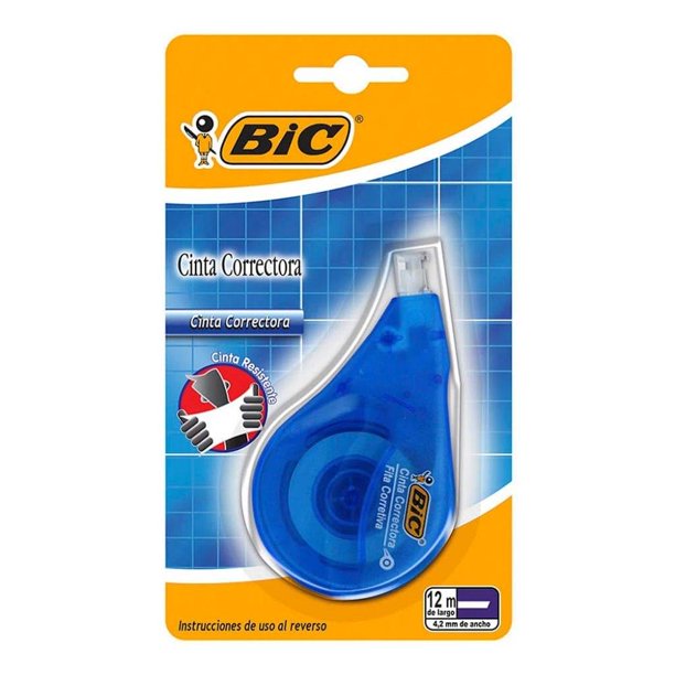 Corrector Bic en cinta 12 m 1 pza