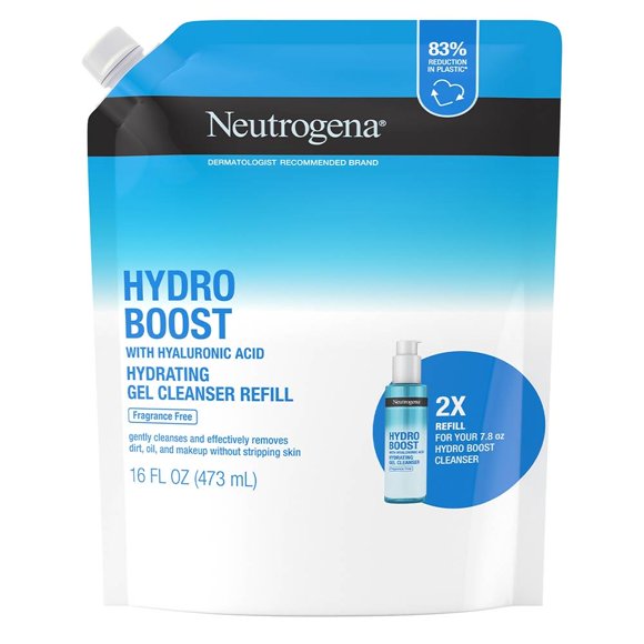 Gel limpiador facial Neutrogena Hydro Boost refill sin fragancia 473 ml