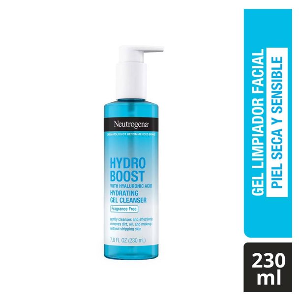 Gel limpiador Neutrogena Hydro Boost hidratante con ácido hialurónico 230 ml