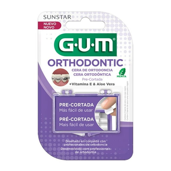 Cera de ortodoncia GUM precortada sabor menta 1 pza