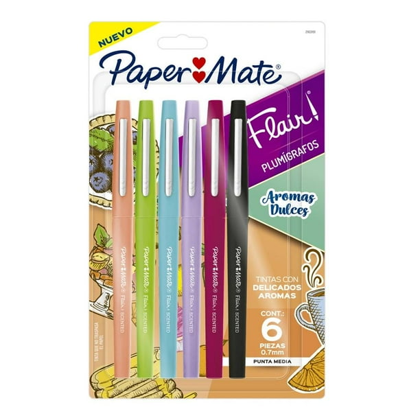 Plumígrafo Paper Mate Flair 6 Piezas Multicolor