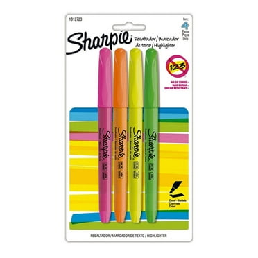 Marcador de Texto Sharpie Punto Cincel Fluorescente 4 pzas