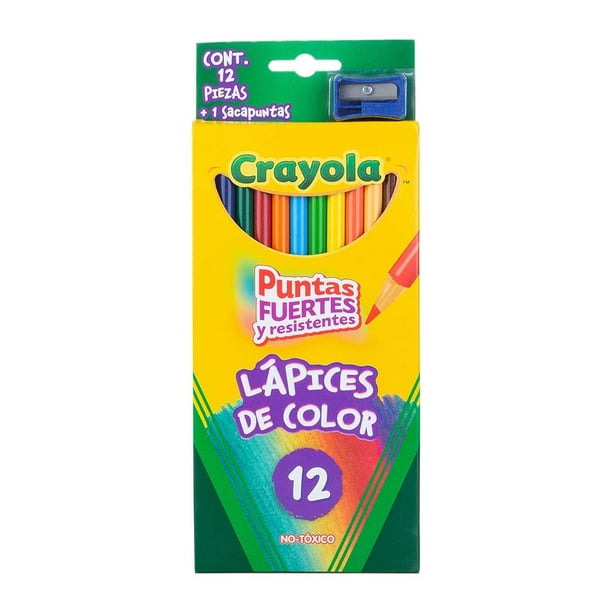 Lápices de colores Crayola más sacapuntas 12 pzas